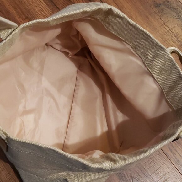 MICHAEL KORS BURLAP TWEED SHOPPER/TOTE ~ GOLD ACCENTS ~ NWOT - Picture 5 of 14